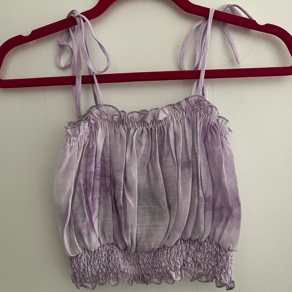 Purple Lulu’s cropped top